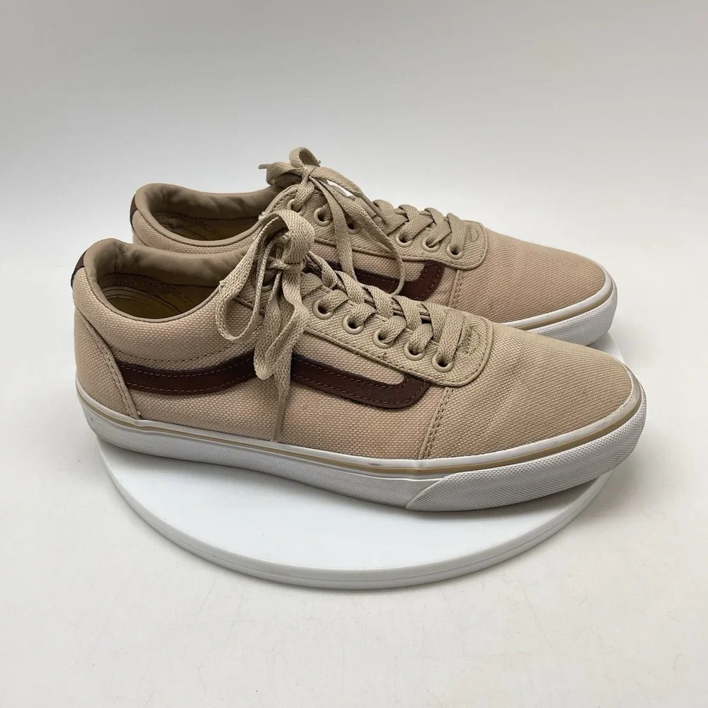 Vans Sneakers Mens 8.5 Old Skool Low Top Skate Tan Causal Shoes 500714‎